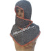 Aluminum Flat Riveted Side ventail Coif Chain Mail Hood