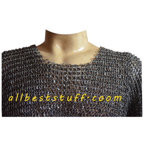 Round Dome Riveted Chain Mail Shirt Long Comfort Chest 38