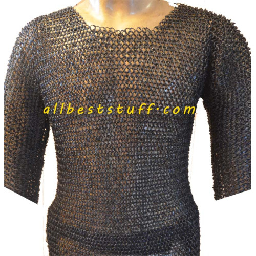 38 Chest Size Round Riveted Chain Mail Shirt Long Sleeve