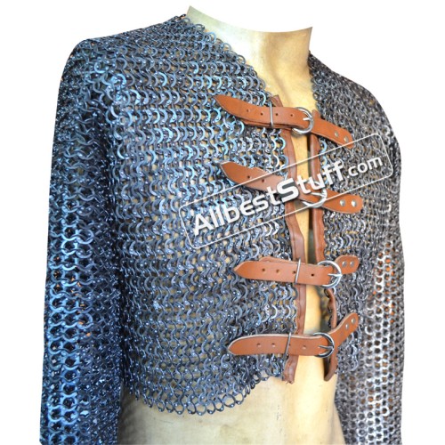 Rust Proof Half Maille Shirt with Fasteners Full Sleeve with Armpit Gusset Chest 36