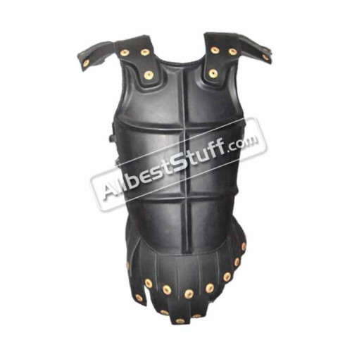Black Leather Breastplate Armour with Belt
