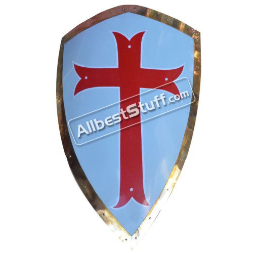 Medieval Shield Steel Painted Cross