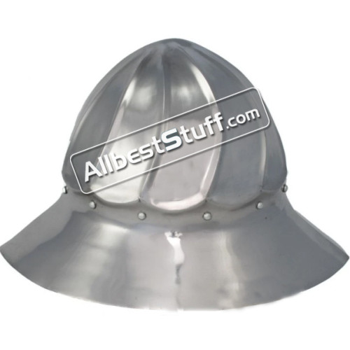 Medieval Burgundian 15th Century kettle hat Steel Helmet