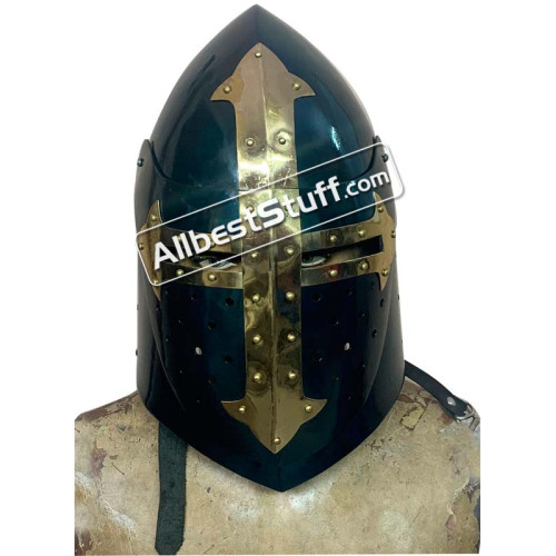 Medieval Sugar Loaf Helmet with Visor