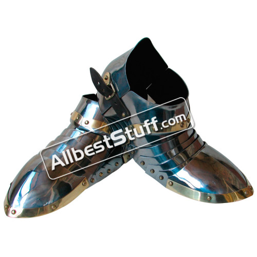 Medieval Steel Sabatons Set Knight Suit of Armor Shoes